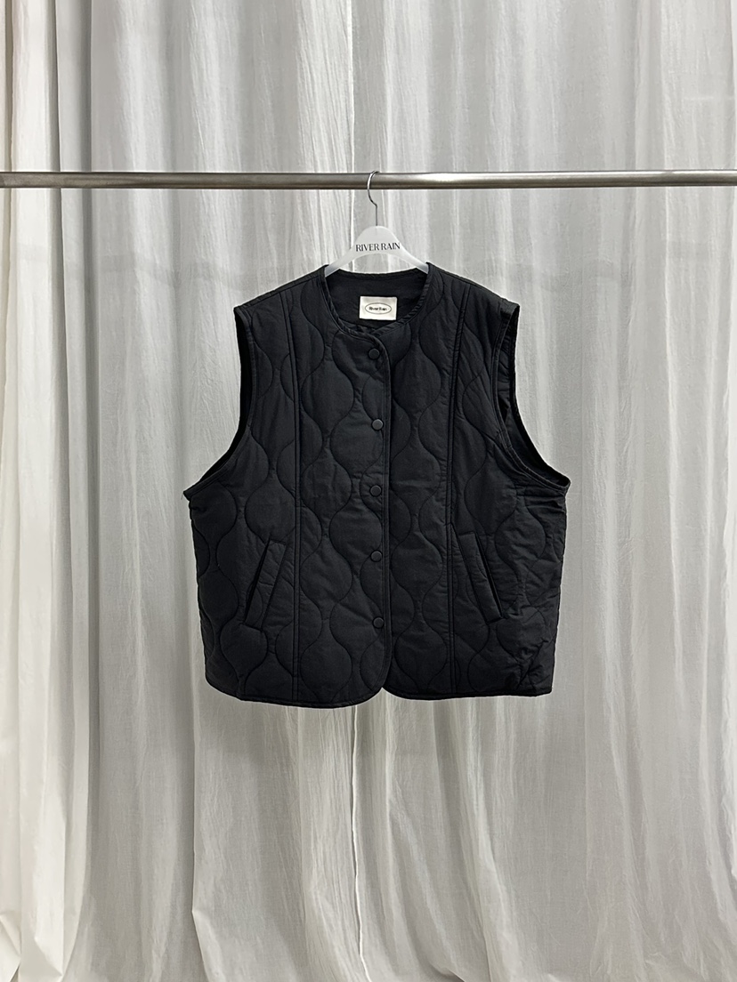 RIVER RAIN東大門㊣實拍女士新品25秋冬熱賣時尚人氣馬甲絎縫RIVER RAIN馬甲圖色2
