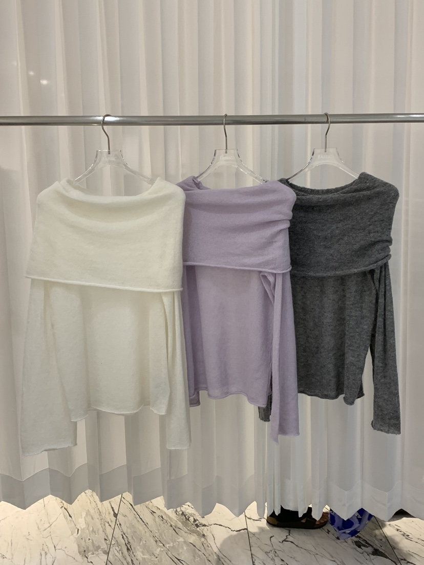 FABRIC東大門㊣實拍女裝新品職業推薦熱賣25秋冬針織衫羊駝FABRIC針織衫