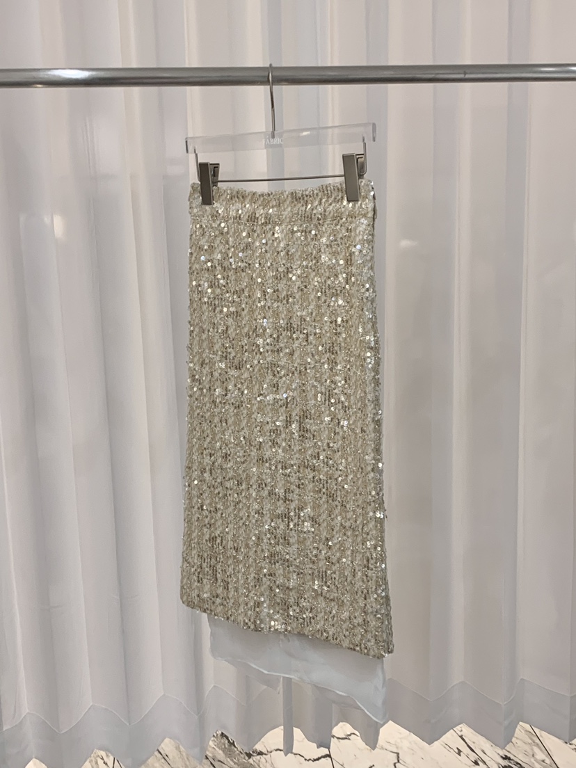 FABRIC韓國代購㊣女裝新品職業休閑真品人氣熱賣長裙羊毛花呢FABRIC長裙圖色1
