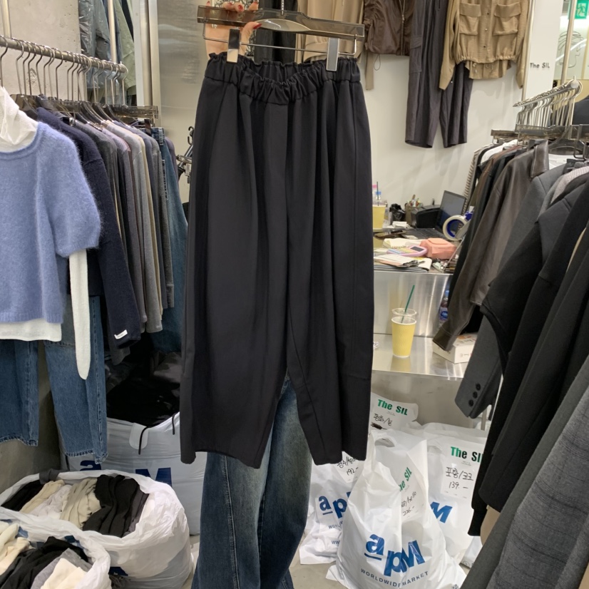 THE SIL東大門㊣實拍女裝新品職業真品25秋冬休閑休閑褲開衩THE SIL/1 2ILLY休閑褲圖色1