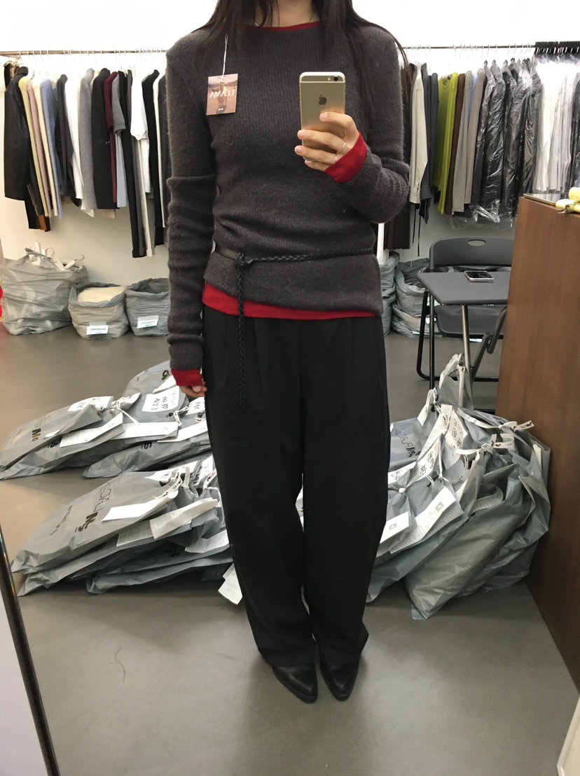 HEMP-P東大門㊣代購女裝新款休閑職業熱賣25秋冬針織衫船領hemp針織衫
