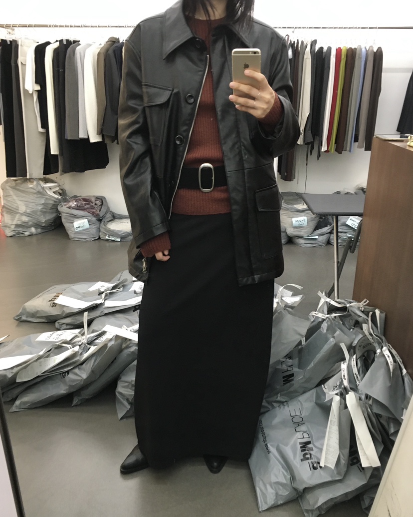 HEMP-P韓國代購㊣女士新款真品休閑25秋冬人氣夾克口袋皮革hemp夾克