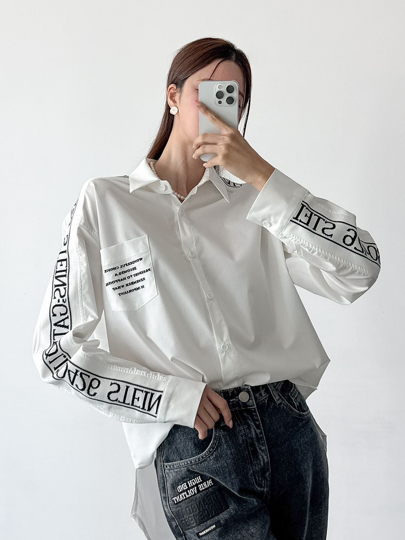 IAAN韓國代購㊣女士新款25秋冬推薦職業休閑時尚襯衫蕾絲衫iaAn襯衫/蕾絲衫