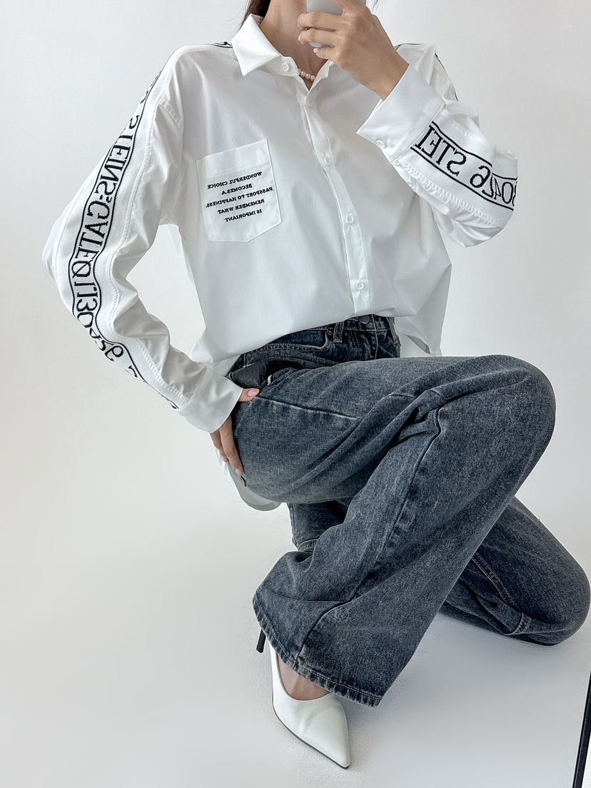 IAAN韓國代購㊣女士新款25秋冬推薦職業休閑時尚襯衫蕾絲衫iaAn襯衫/蕾絲衫
