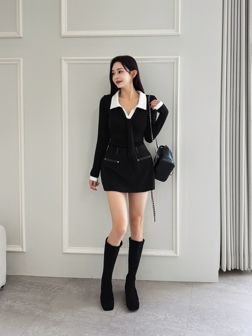 CLOTH韓國直郵㊣女裝新款熱賣推薦人氣真品職業時尚25秋冬短裙CLOTH短裙