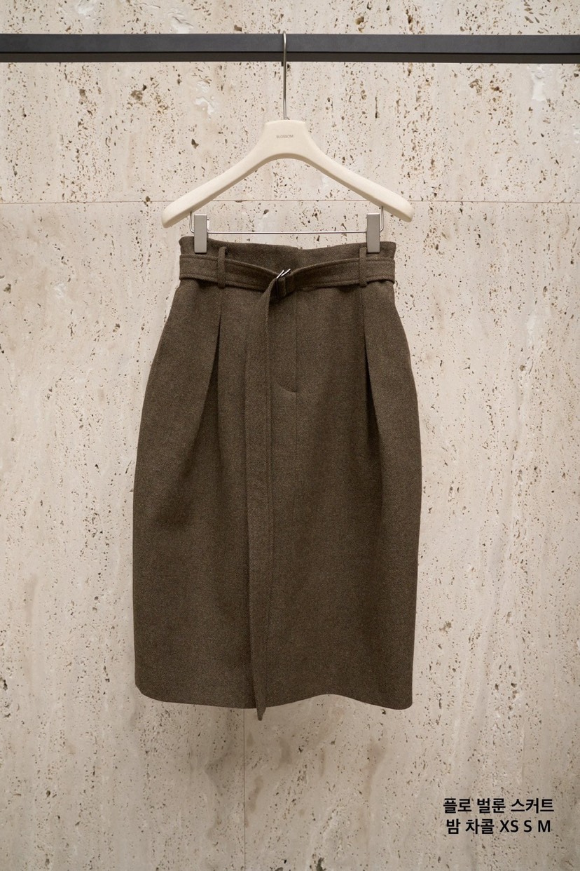 BLOSSOM東大門㊣直郵女裝新品25秋冬熱賣休閑時尚長裙含腰帶BLOSSOM長裙圖色1