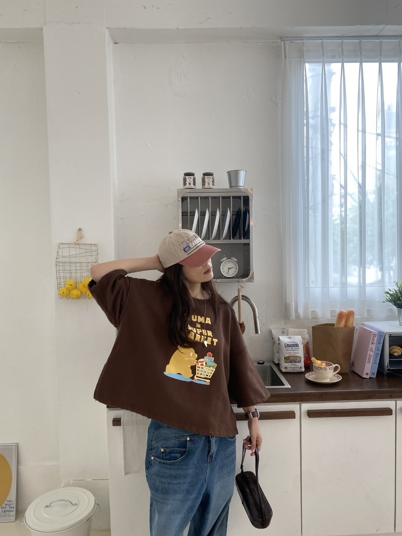 YESFREE韓國直郵㊣女士新品時尚休閑人氣推薦25秋冬T恤羊毛YESFREET恤