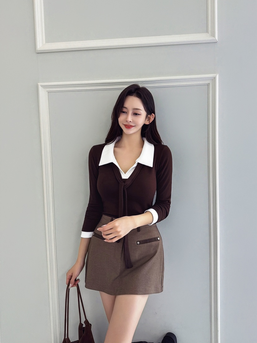CLOTH東大門㊣代購女裝新品人氣休閑時尚職業推薦熱賣長袖T恤CLOTH長袖T恤