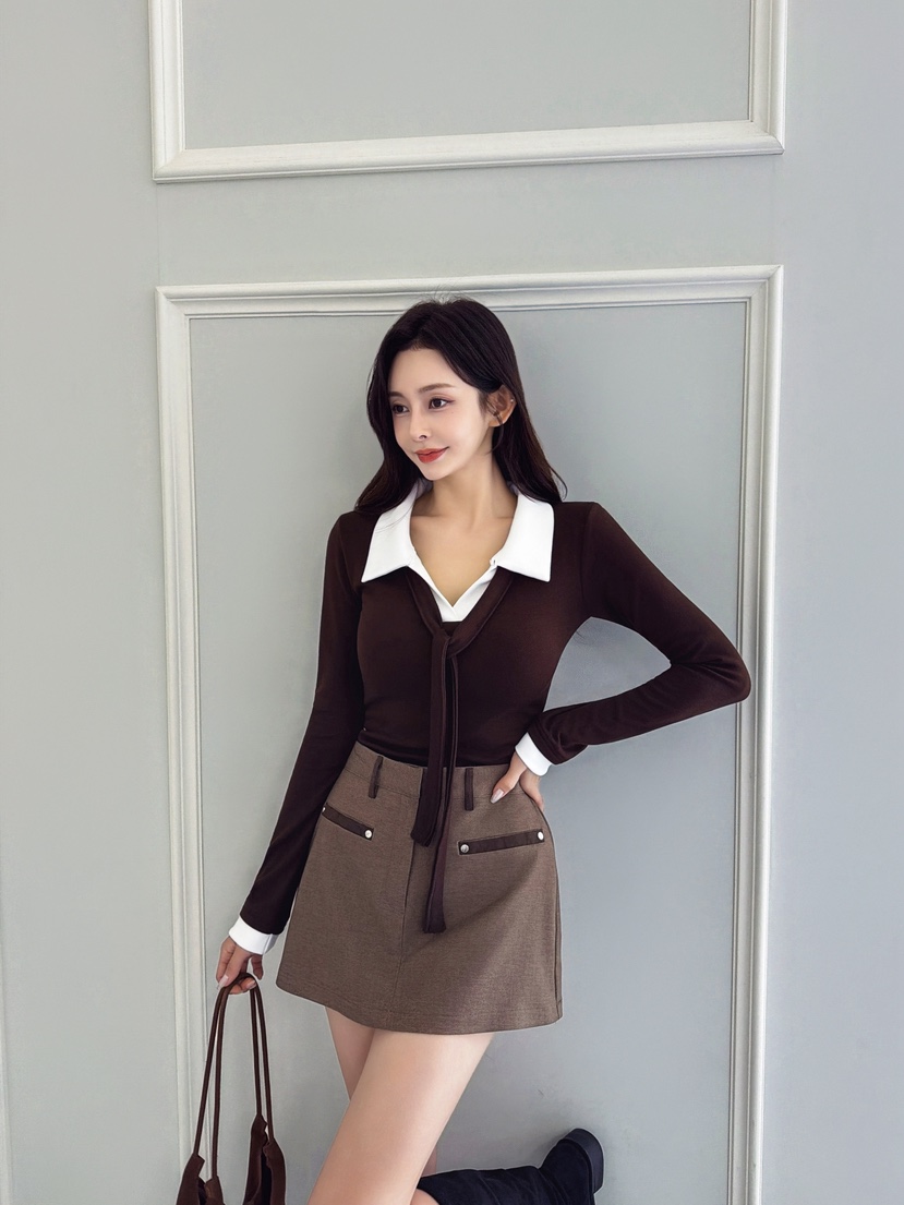CLOTH東大門㊣代購女裝新品人氣休閑時尚職業推薦熱賣長袖T恤CLOTH長袖T恤