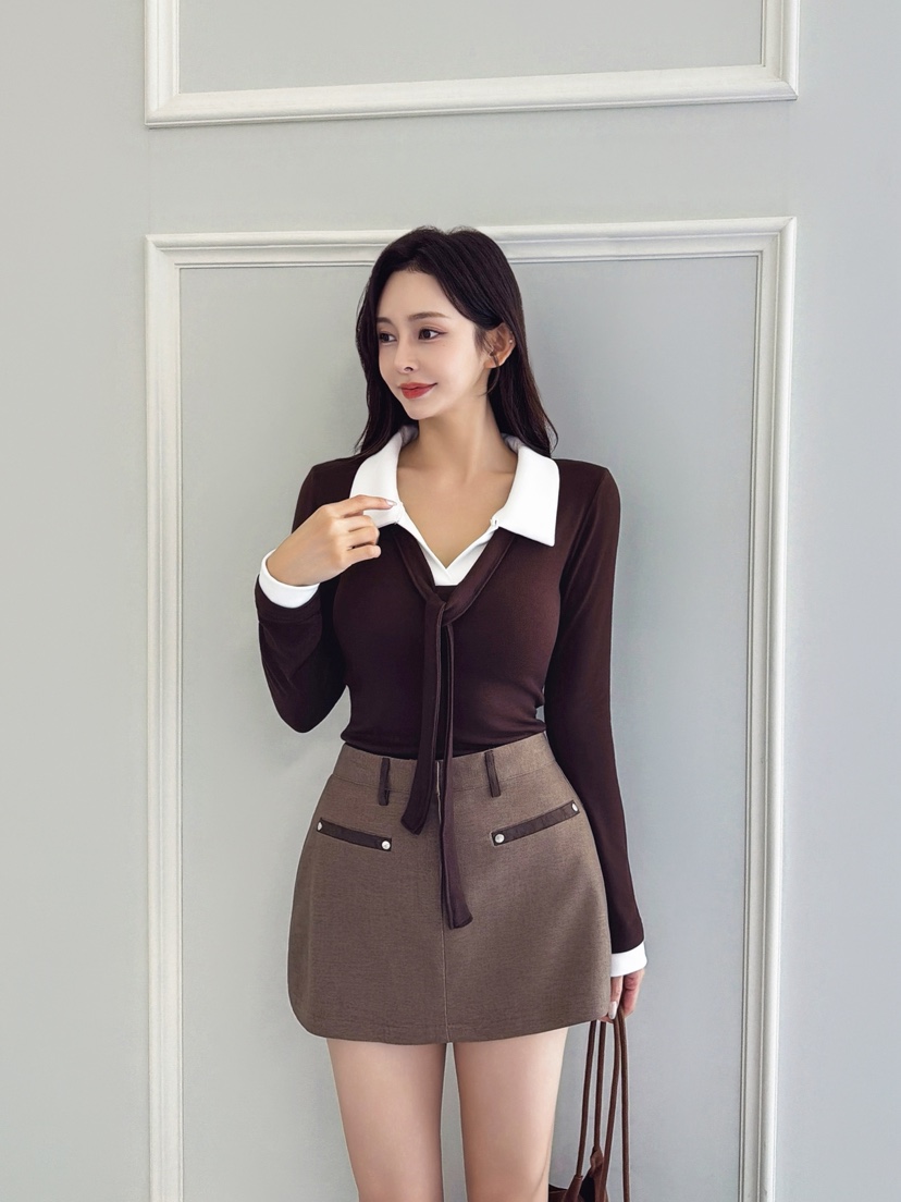 CLOTH東大門㊣代購女裝新品人氣休閑時尚職業推薦熱賣長袖T恤CLOTH長袖T恤