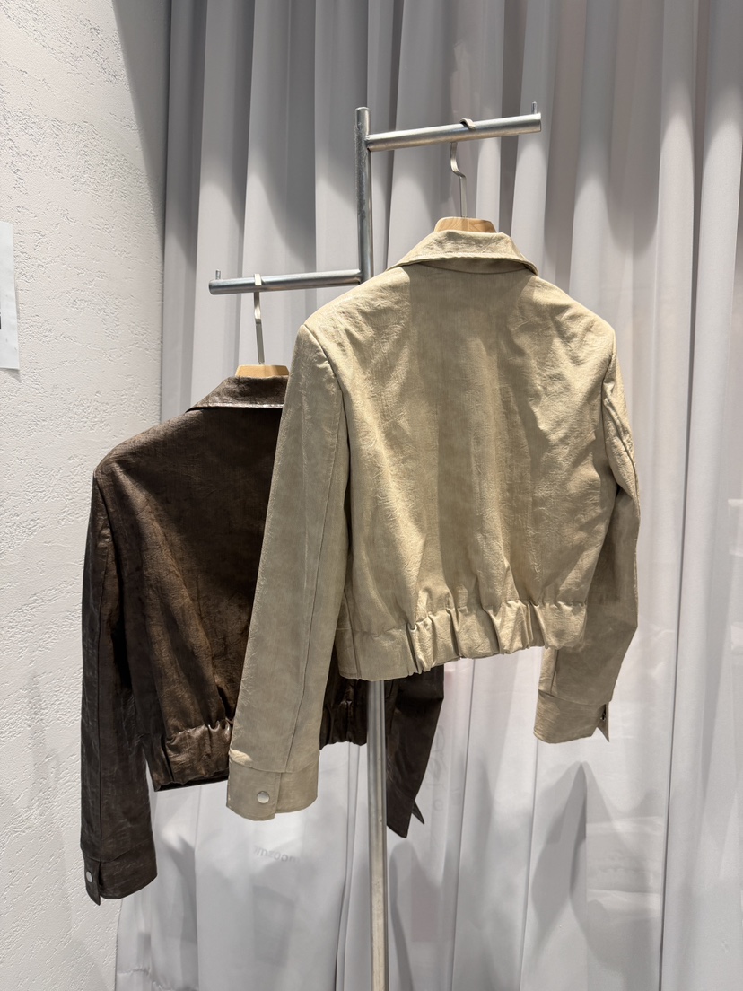 CLOTH韓國代購㊣女裝新款人氣25秋冬推薦休閑真品時尚夾克皮革CLOTH夾克