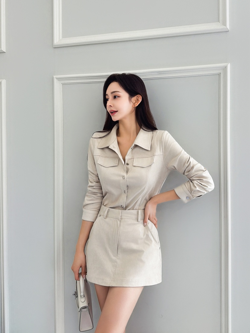 CLOTH東大門㊣直郵女裝新款熱賣人氣休閑推薦職業裙褲絨面革CLOTH裙褲