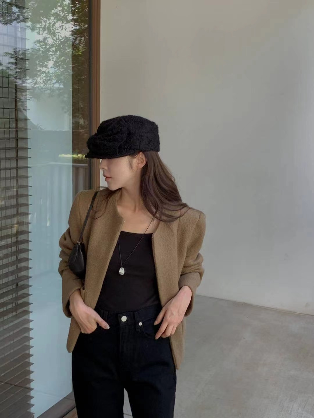 MIELLE-미엘르-OT東大門㊣直郵女士新品時尚真品夾克羊毛MIELLE-미엘르-OT夾克圖色1