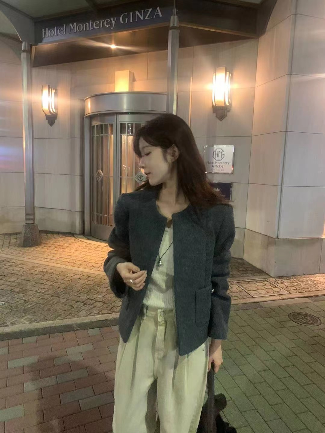 MIELLE-미엘르-OT東大門㊣直郵女士新品時尚真品夾克羊毛MIELLE-미엘르-OT夾克圖色2