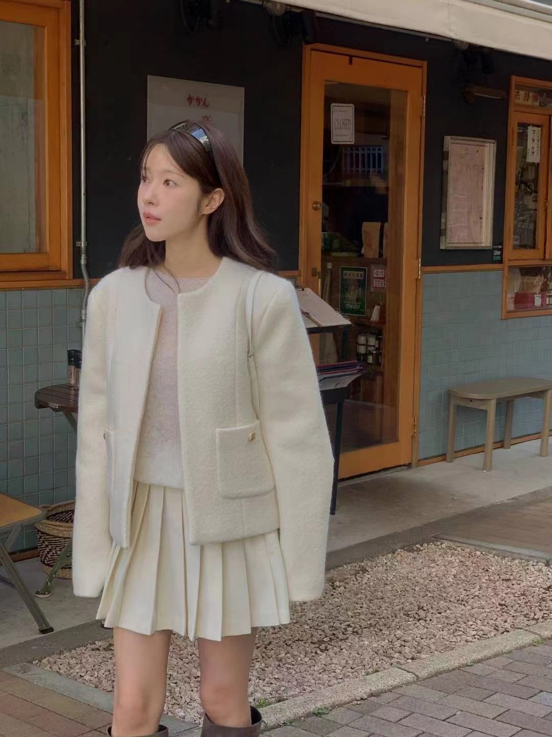 MIELLE-미엘르-OT東大門㊣直郵女士新品時尚真品夾克羊毛MIELLE-미엘르-OT夾克圖色3