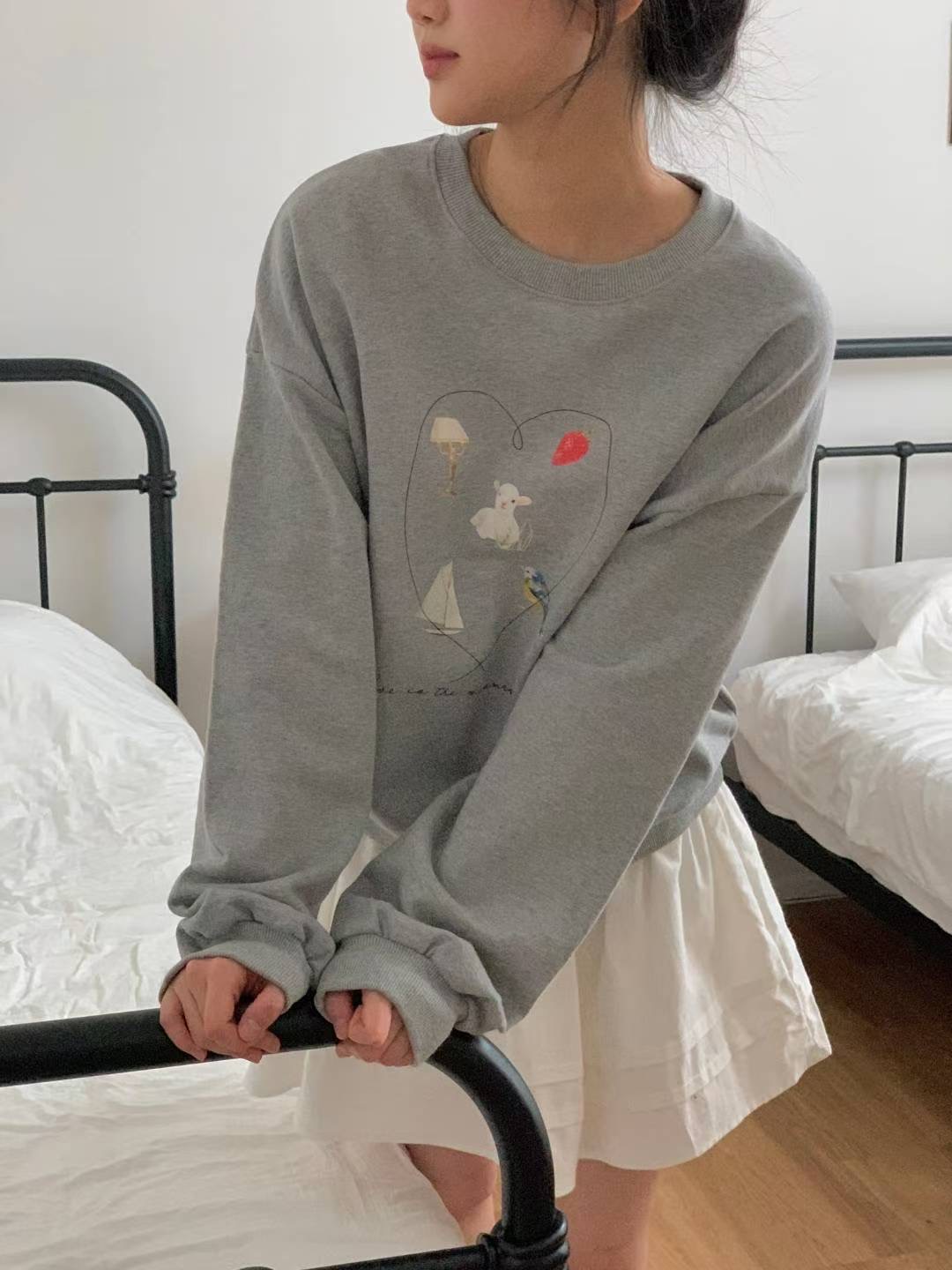 FIVE韓國直郵㊣女士新款真品推薦時尚人氣休閑25秋冬熱賣衛衣FIVE衛衣圖色1