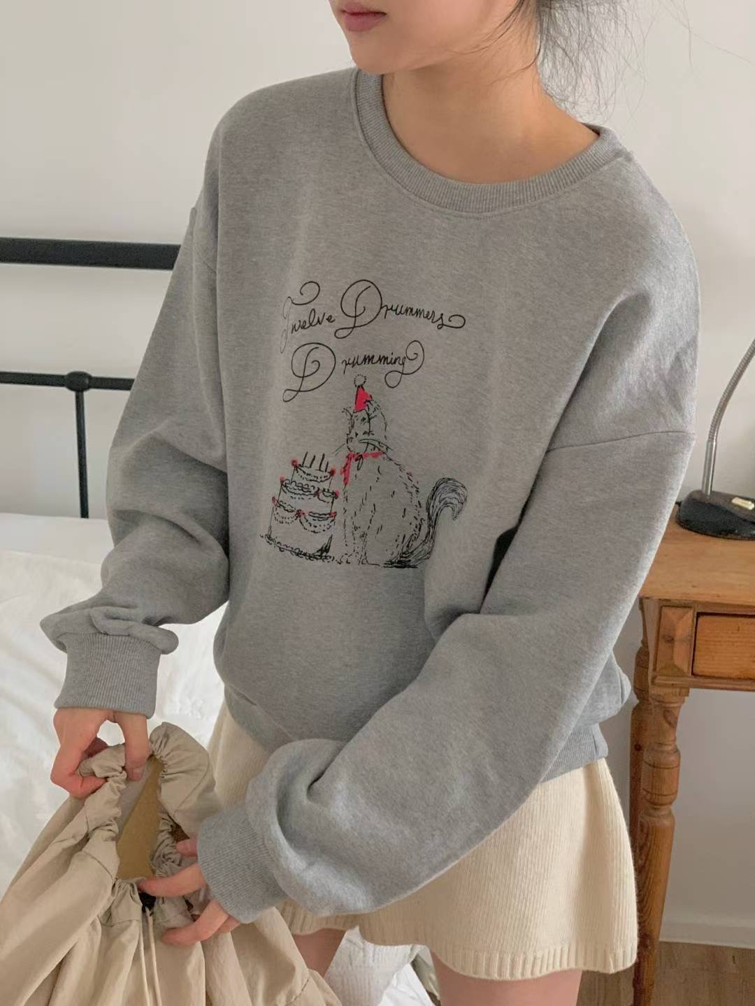 FIVE韓國直郵㊣女裝新款時尚熱賣推薦人氣真品25秋冬休閑衛衣FIVE衛衣圖色2