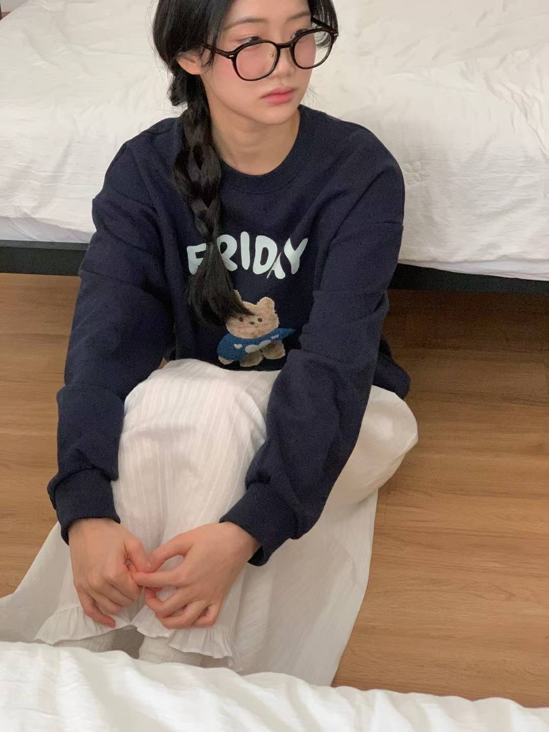 FIVE韓國直郵㊣女士新款時尚職業真品推薦人氣25秋冬熱賣衛衣FIVE衛衣