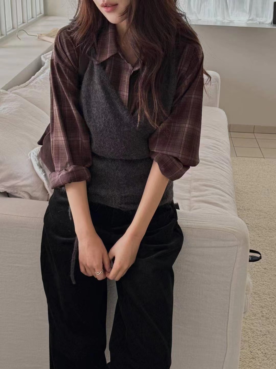 MIELLE-미엘르-OT東大門㊣實拍女裝新品25秋冬吊帶背心不含內搭MIELLE-미엘르-OT吊帶/背心圖色2