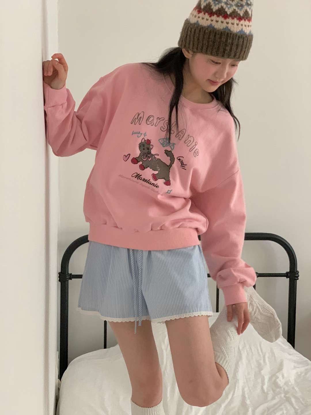 FIVE韓國直郵㊣女裝新品熱賣時尚真品推薦休閑25秋冬人氣衛衣FIVE衛衣