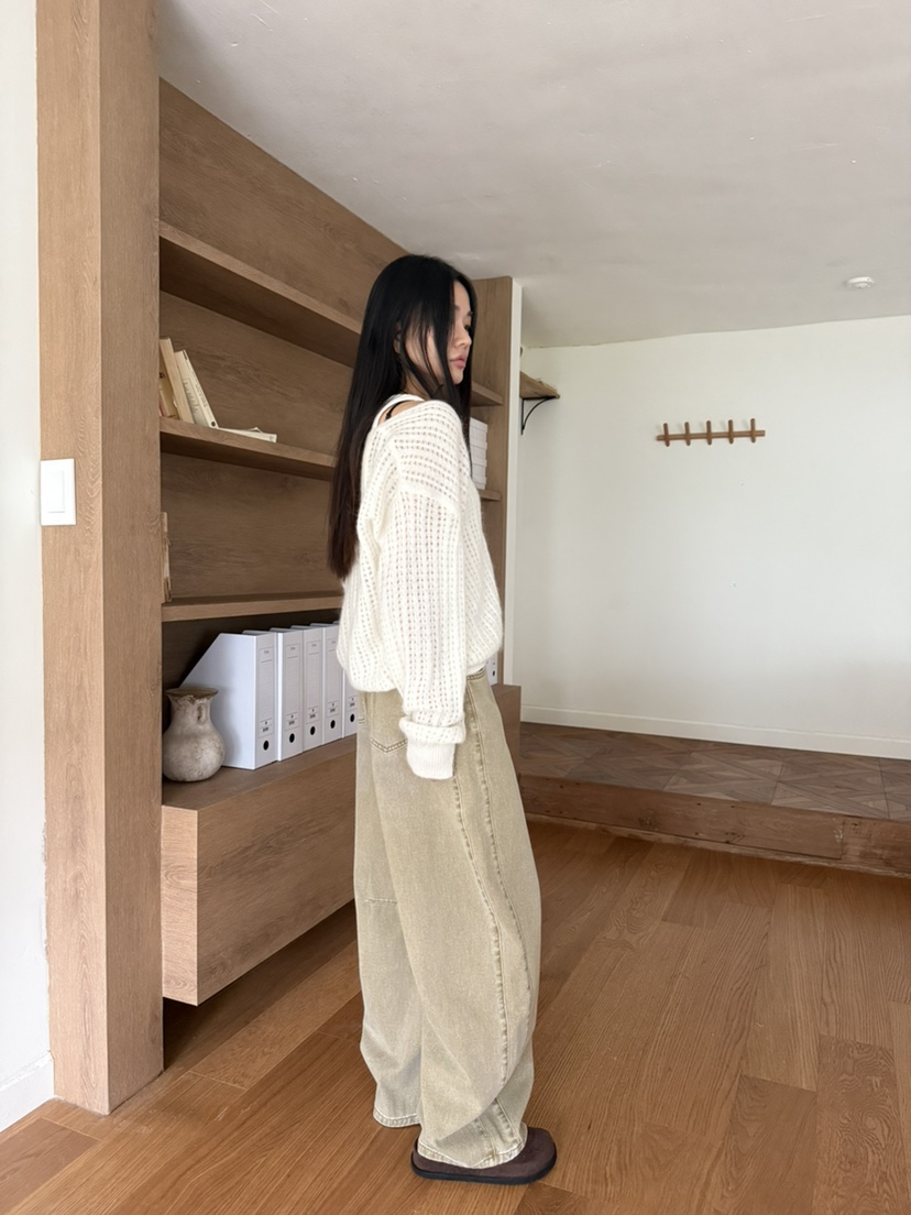 A P-STUDIO東大門㊣直郵女裝新品推薦25秋冬真品時尚牛仔褲A P-STUDIO牛仔褲
