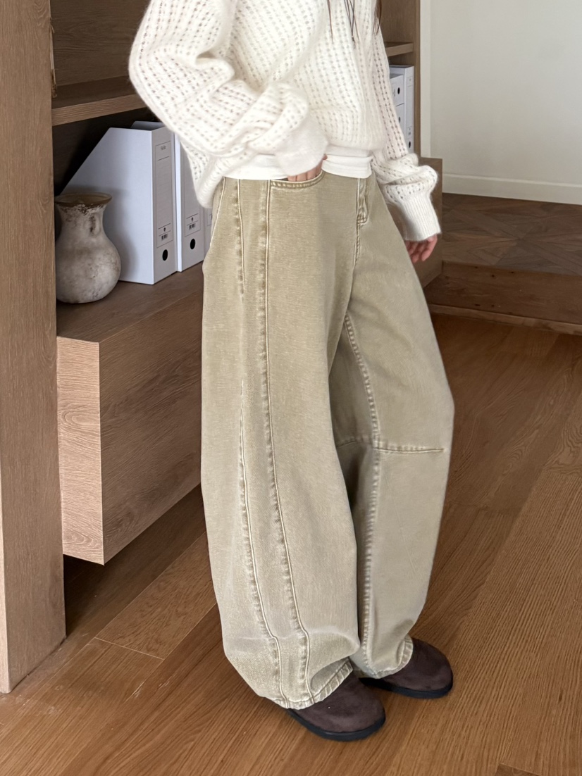 A P-STUDIO東大門㊣直郵女裝新品推薦25秋冬真品時尚牛仔褲A P-STUDIO牛仔褲