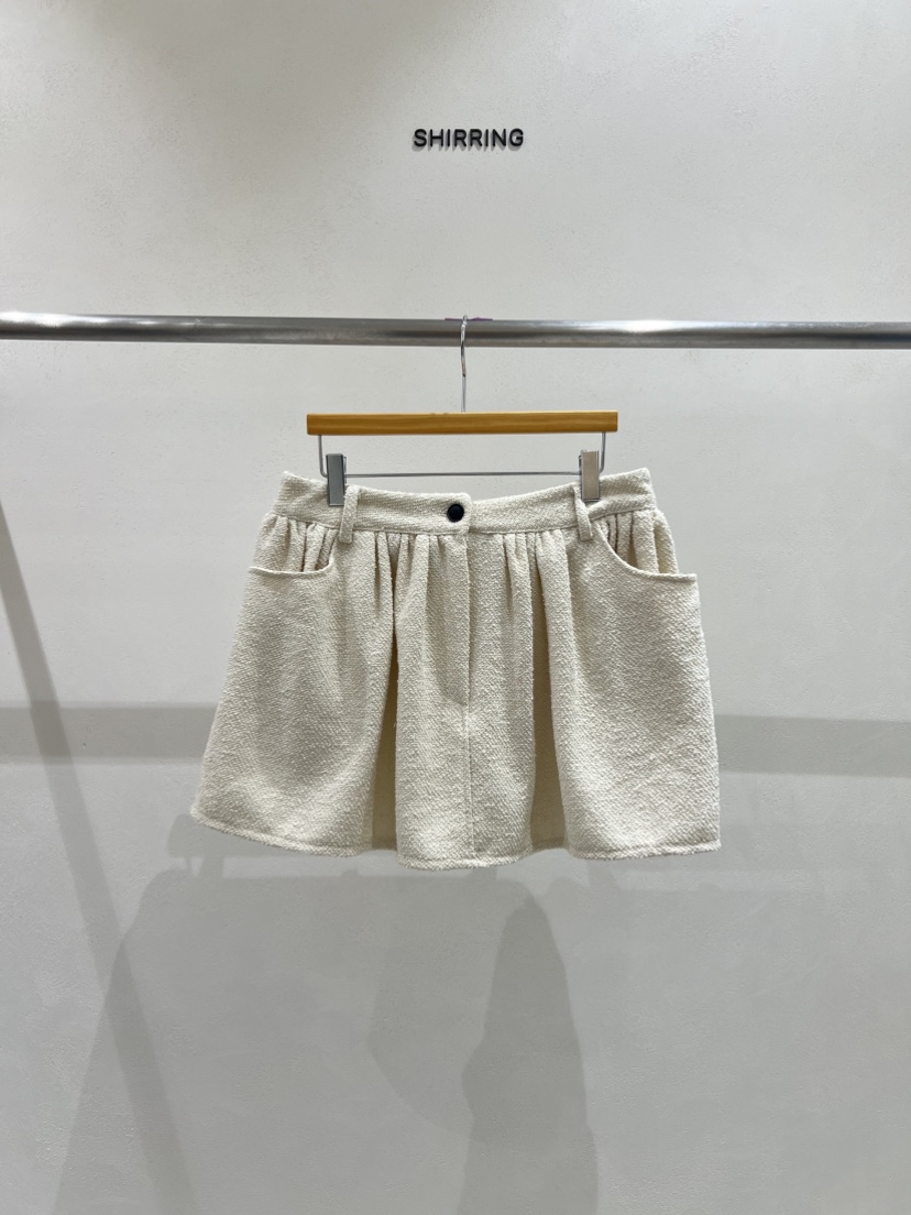 SHIRRING東大門㊣實拍女裝新品25秋冬職業人氣短裙粗花呢打折SHIRRING短裙圖色1