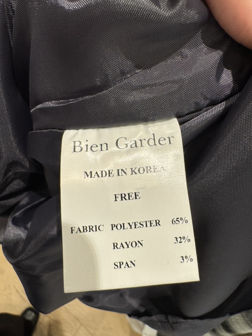 BIEN GARDER東大門㊣代購女裝新品推薦半身裙中短裙格紋褶皺BIEN GARDER半身裙/中短裙