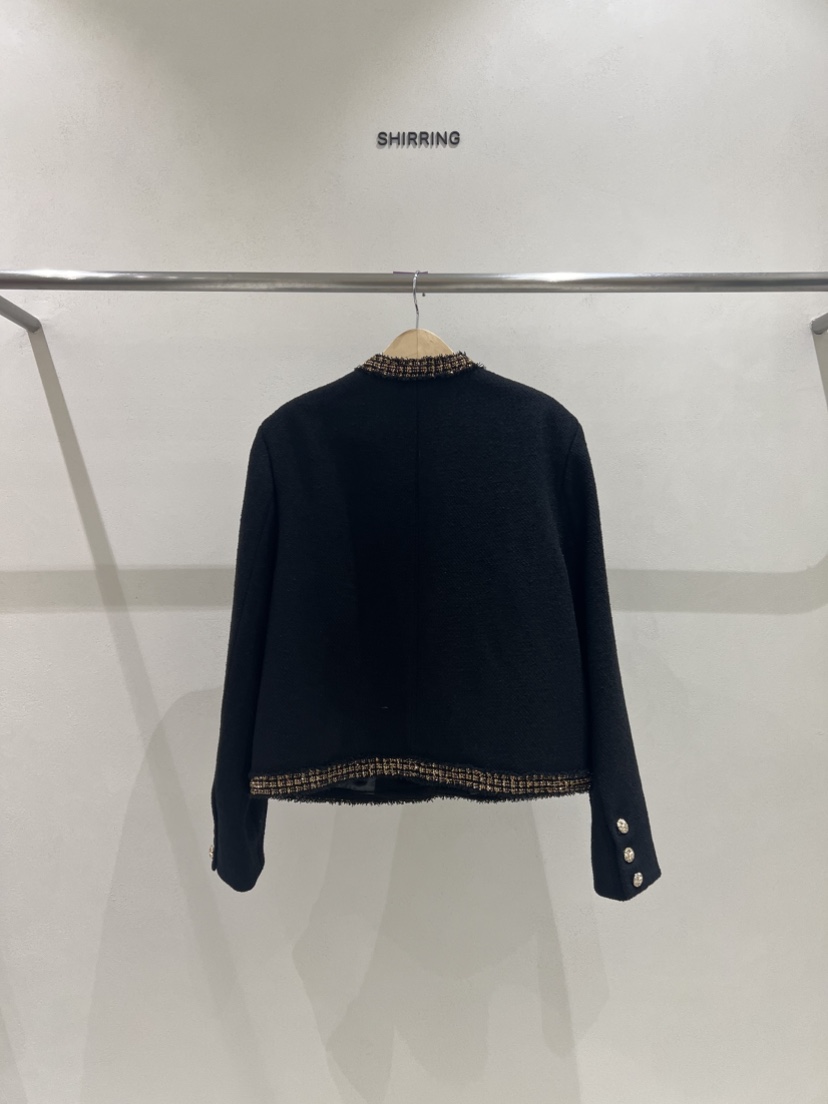 SHIRRING韓國代購㊣女士新款休閑熱賣職業人氣夾克粗花呢打折SHIRRING夾克