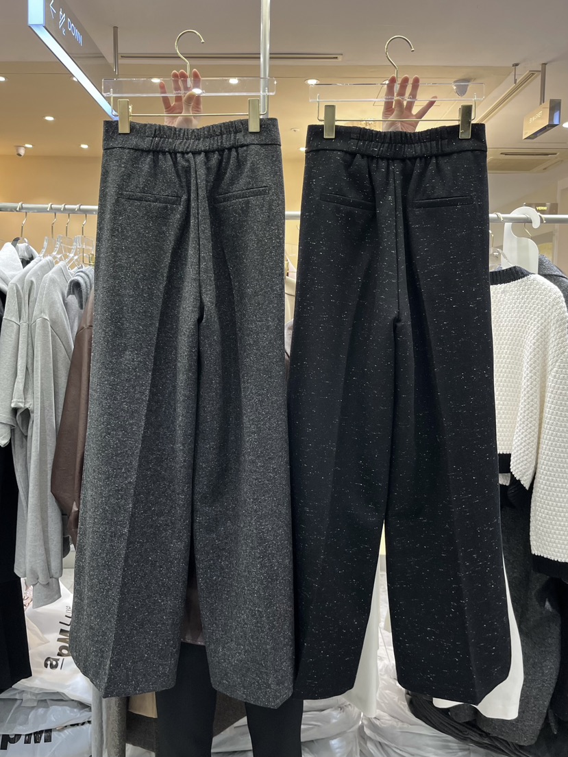 WORK SHOP東大門㊣代購女士新款25秋冬職業時尚休閑褲羊毛Work_shop休閑褲