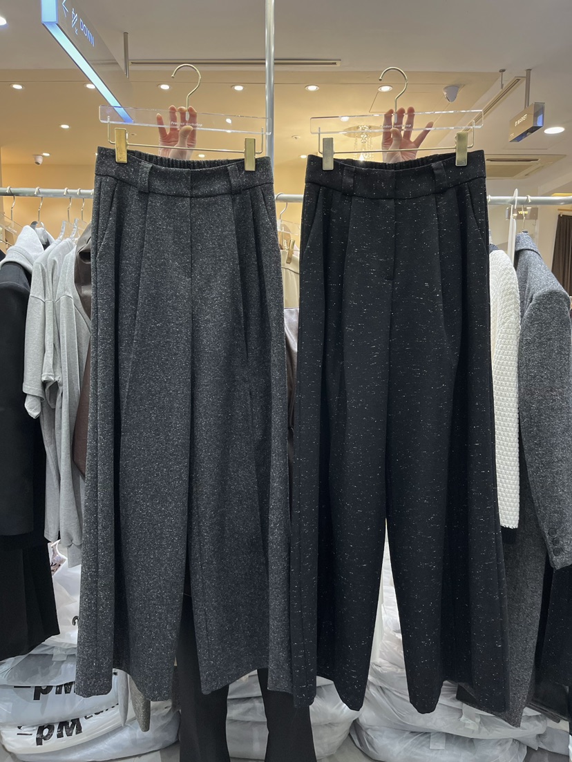 WORK SHOP東大門㊣代購女士新款25秋冬職業時尚休閑褲羊毛Work_shop休閑褲