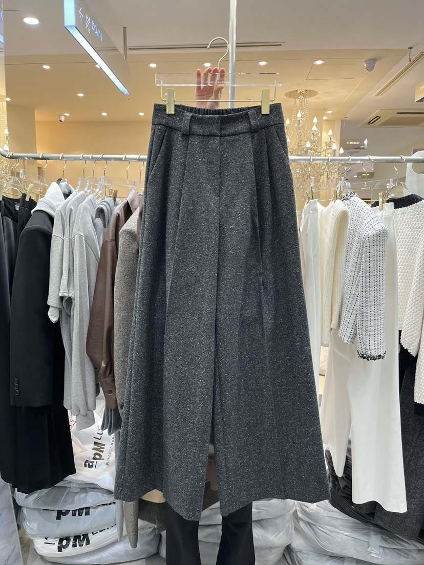 WORK SHOP東大門㊣代購女士新款25秋冬職業時尚休閑褲羊毛Work_shop休閑褲圖色1