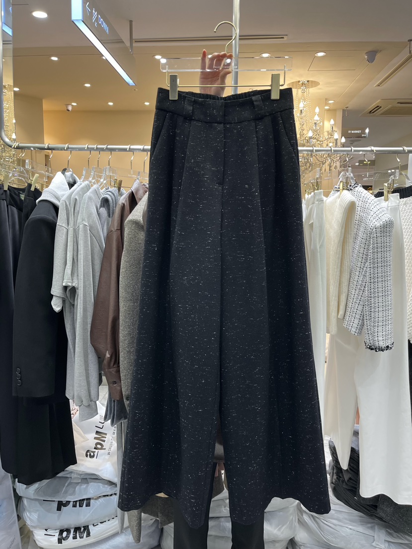 WORK SHOP東大門㊣代購女士新款25秋冬職業時尚休閑褲羊毛Work_shop休閑褲圖色2