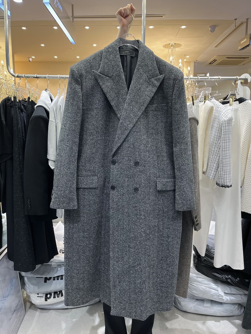 WORK SHOP東大門㊣直郵女士新款真品休閑人氣推薦中長款大衣Work_shop中長款大衣圖色1