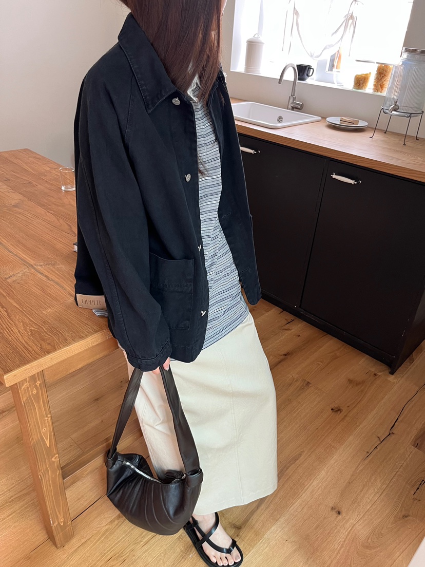 OP PER韓國代購㊣女裝新品25秋冬休閑推薦時尚熱賣職業夾克OPPER-simplebeige夾克