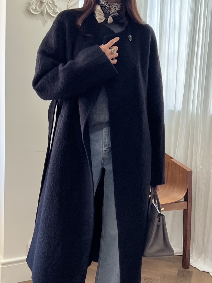 DEMAR東大門㊣實拍女士新品25秋冬時尚真品休閑人氣中長款大衣DEMAR中長款大衣