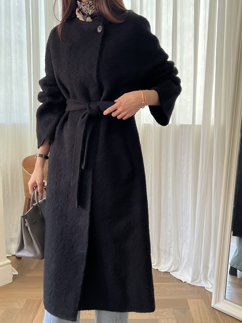 DEMAR東大門㊣實拍女士新品25秋冬時尚真品休閑人氣中長款大衣DEMAR中長款大衣