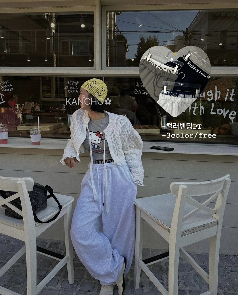 OKIE韓國代購㊣女裝新款職業25秋冬推薦休閑熱賣休閑褲綁帶OKIE休閑褲
