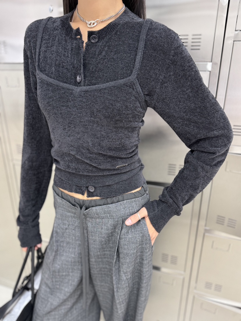 LIMLIMLIM東大門㊣直郵女士新品休閑推薦套裝兩件套絲絨開衫LIM LIM LIM套裝圖色1