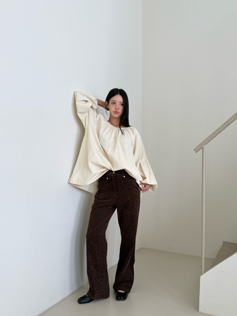 ORDINARYA韓國代購㊣女裝新款推薦真品人氣職業休閑褲燈心絨ROESMMOSS休閑褲