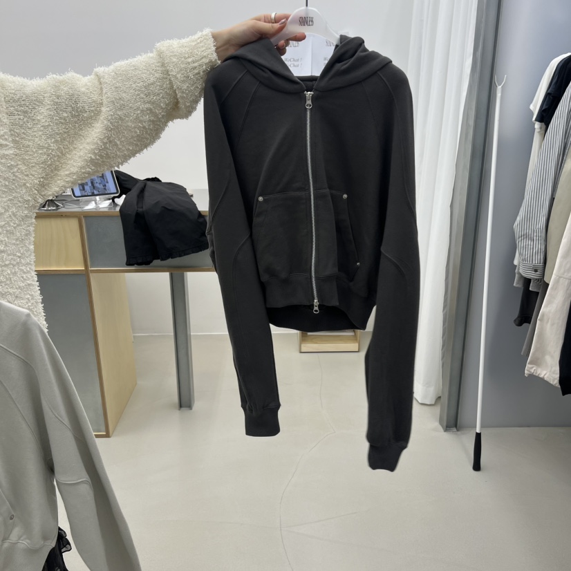 STAINLESS韓國代購㊣女士新品25秋冬人氣推薦時尚衛衣拉鏈連帽STAINLESS衛衣圖色2