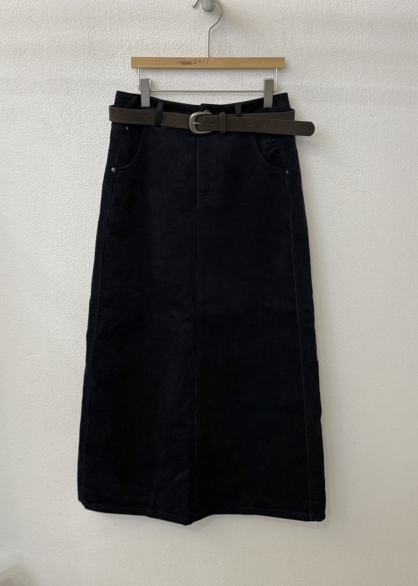 TWENTY FOUR SEVEN24-7韓國代購㊣女士新品真品長裙含腰帶TEWNTY FOUR SEVEN24-7長裙圖色3黑色