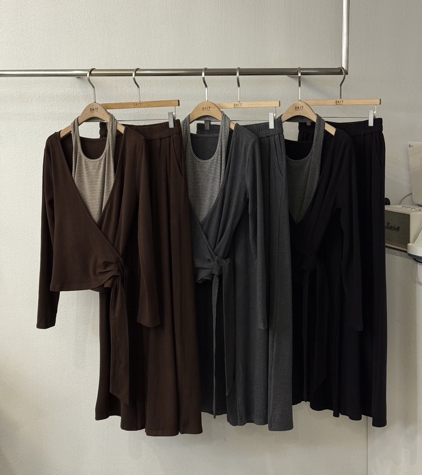 TWENTY FOUR SEVEN24-7東大門㊣代購女士新品休閑套裝兩件套套裝TEWNTY FOUR SEVEN24-7套裝