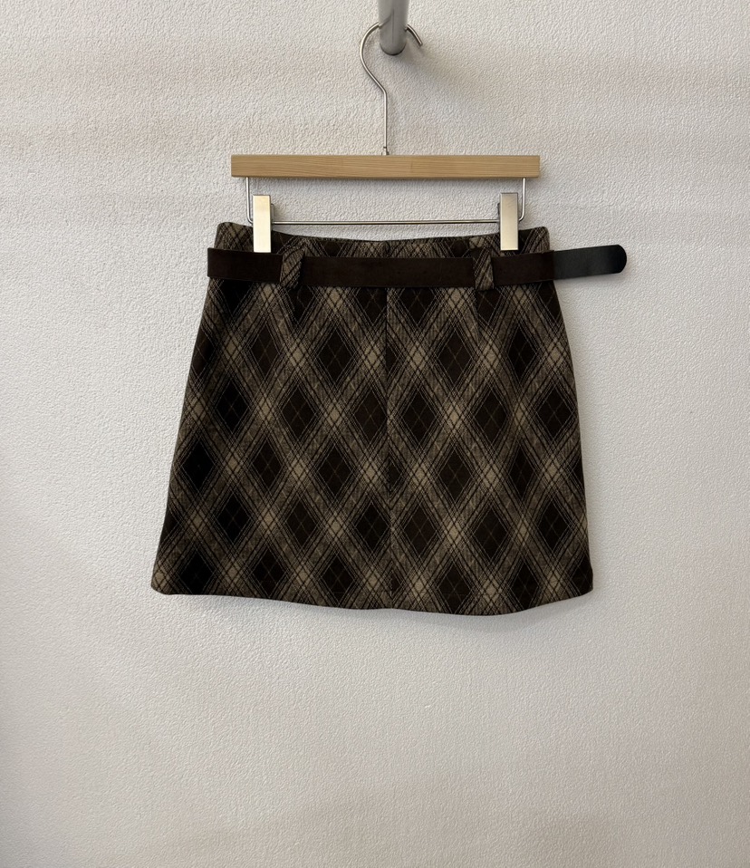 TWENTY FOUR SEVEN24-7東大門㊣代購女裝新品熱賣短裙含腰帶TEWNTY FOUR SEVEN24-7短裙