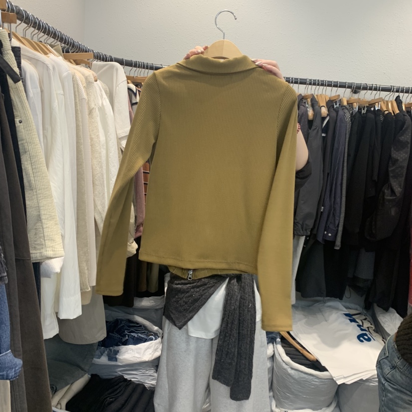 ALMOND PEPE韓國直郵㊣女士新品休閑職業時尚熱賣衛衣拉鏈ALMOND PEPE衛衣