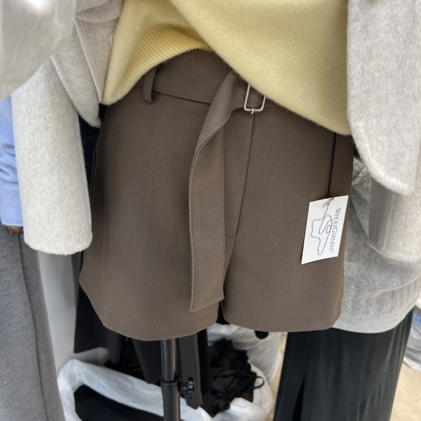 ORRD韓國代購㊣女裝新款推薦休閑職業人氣時尚真品短褲含腰帶ORRD短褲圖色1