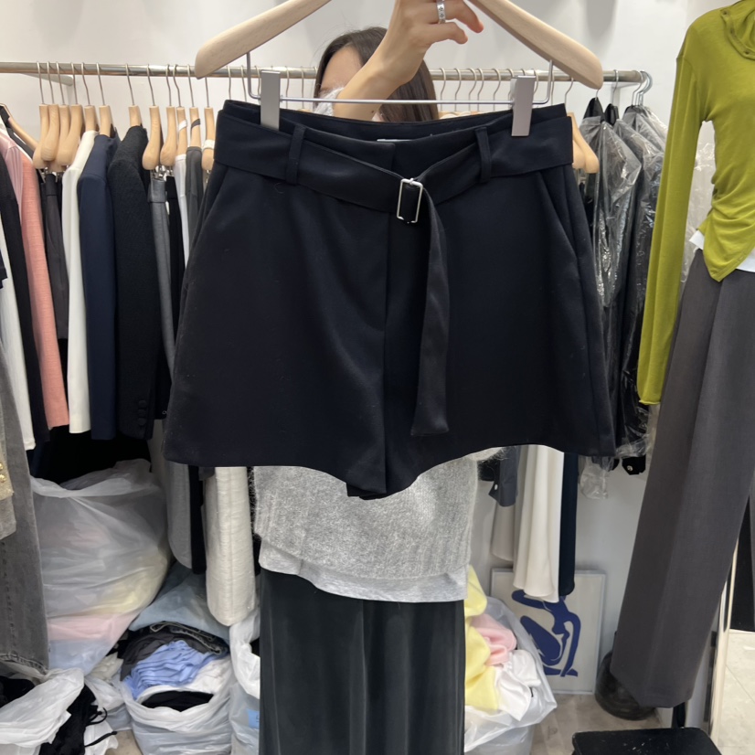 ORRD韓國代購㊣女裝新款推薦休閑職業人氣時尚真品短褲含腰帶ORRD短褲圖色2