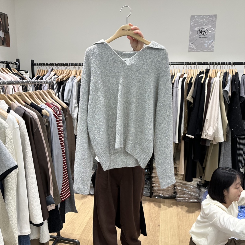 M.G.N韓國代購㊣女裝新品25秋冬真品人氣休閑推薦熱賣針織衫MAGNET針織衫圖色2