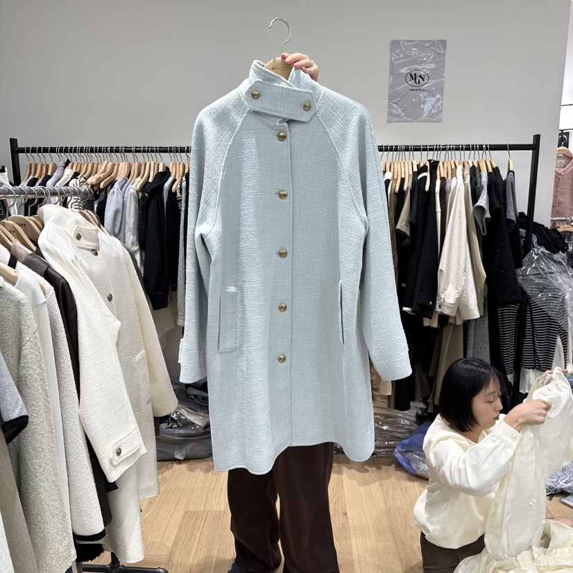 M.G.N東大門㊣直郵女裝新品25秋冬熱賣真品人氣中長款大衣MAGNET中長款大衣圖色2