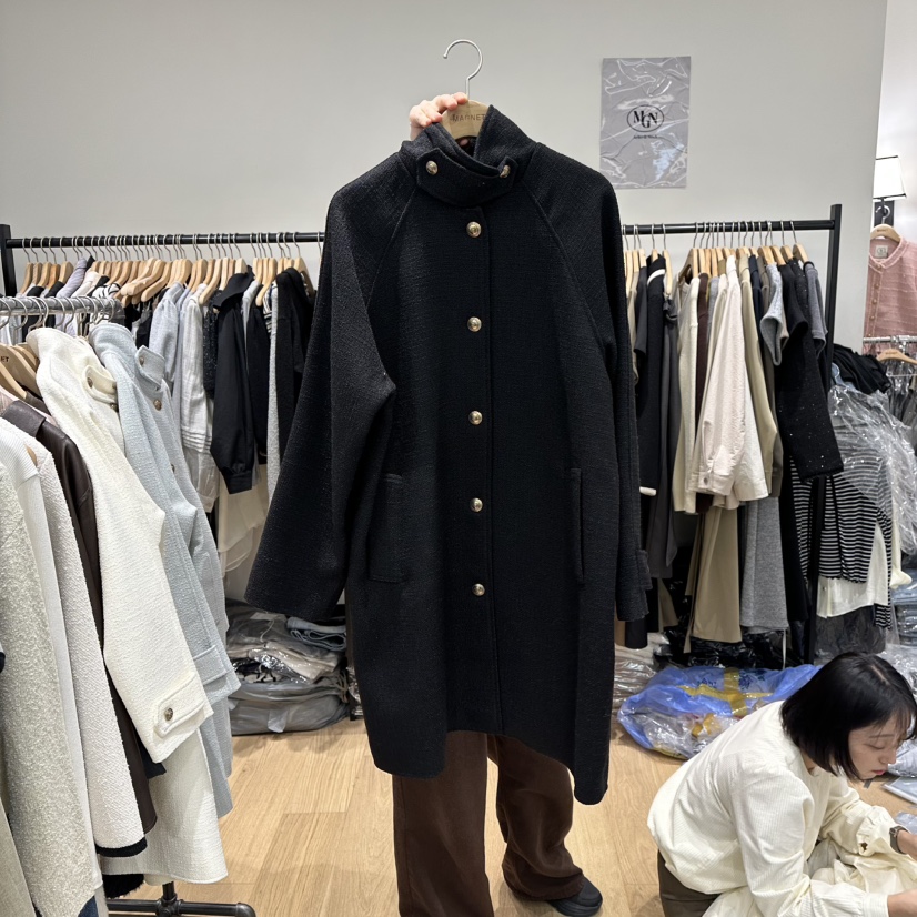 M.G.N東大門㊣直郵女裝新品25秋冬熱賣真品人氣中長款大衣MAGNET中長款大衣圖色3